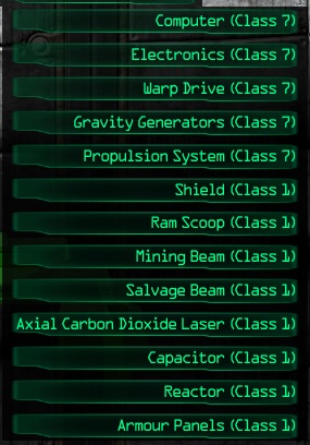 Class 7 modules are ship class specific, the rest can be changed
