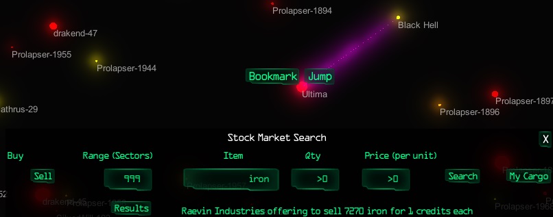 Stock Market Search - Selecting a colony