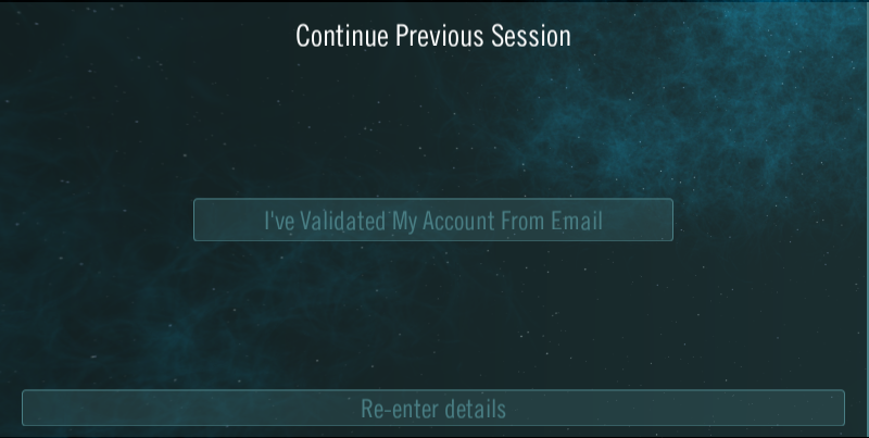 E-mail validation message